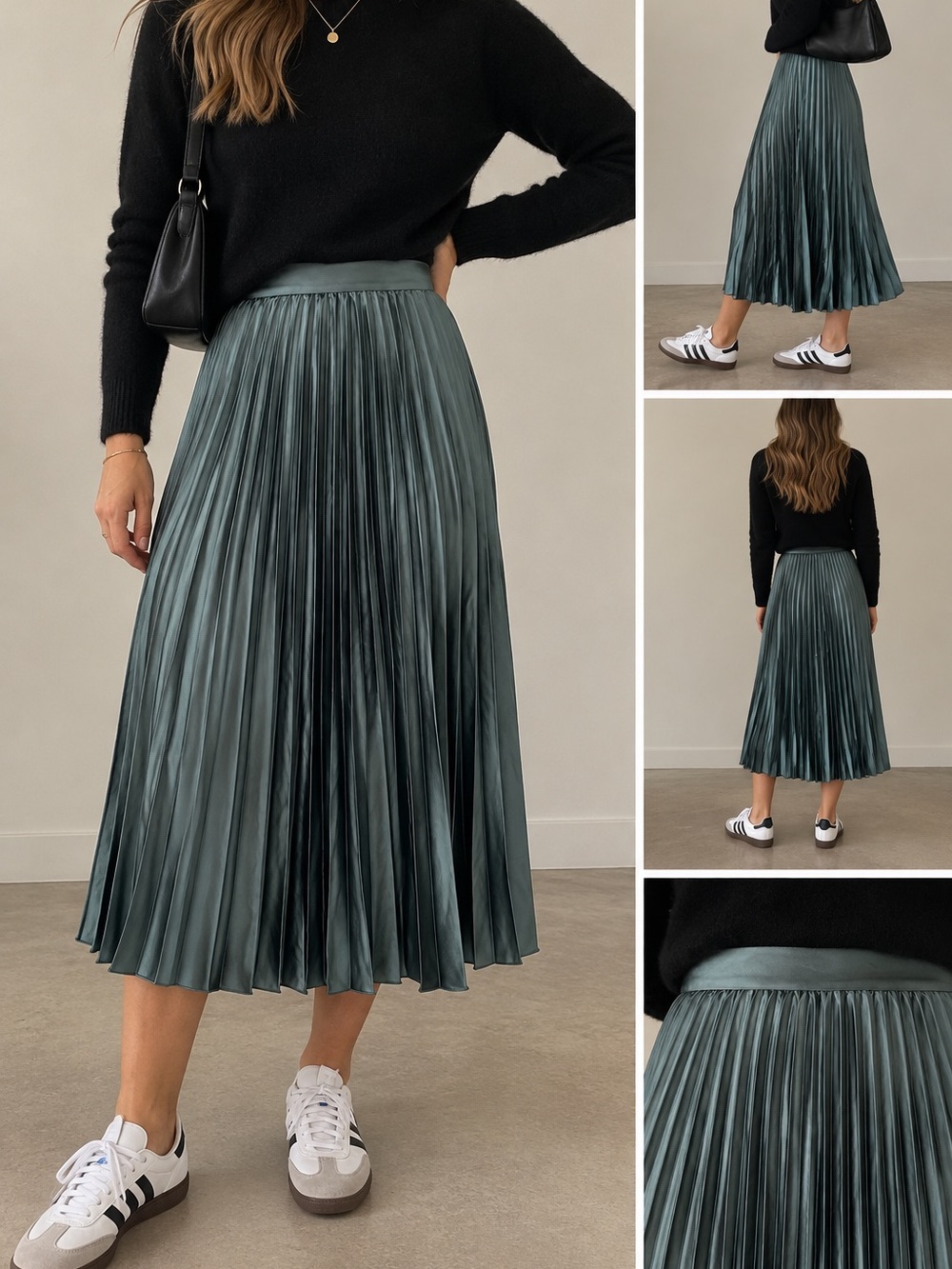 H&M Pleated Midi Skirt